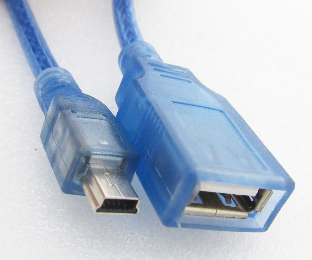 100pcs 1FT/30cm USB 2.0 A Female to Mini 5pin Male Convert Data Cable Universal