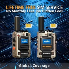 2PACK-(Lifetime Free) limited Range Walkie Talkies Long Range Global Rapid POC4G