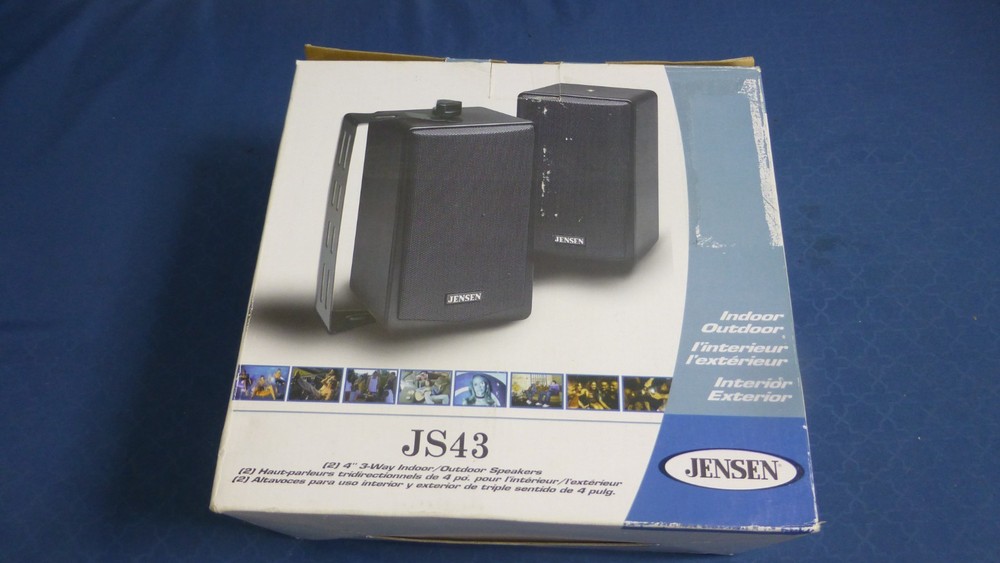 Jensen Set (2) JS43 4″ 3Way Speakers Indoor/Outdoor