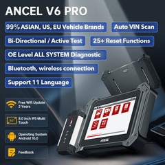 Ancel V6 PRO+ Bidirectional Scanner OBD2 All System Diagnostic Tool Key Coding