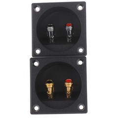 50mm Round Speaker Terminal Cup Gold Binding Post Subwoofer Box Connector Panel