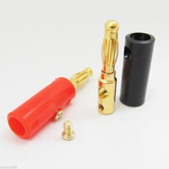 40Pcs 4mm Gold Plated Banana Plugs Audio Jack Speaker Wire Cable Screw Connector