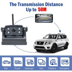 WiFi Magnetic Reversing Rearview Camera 720P 9600mA Wireless for iPhone/Android