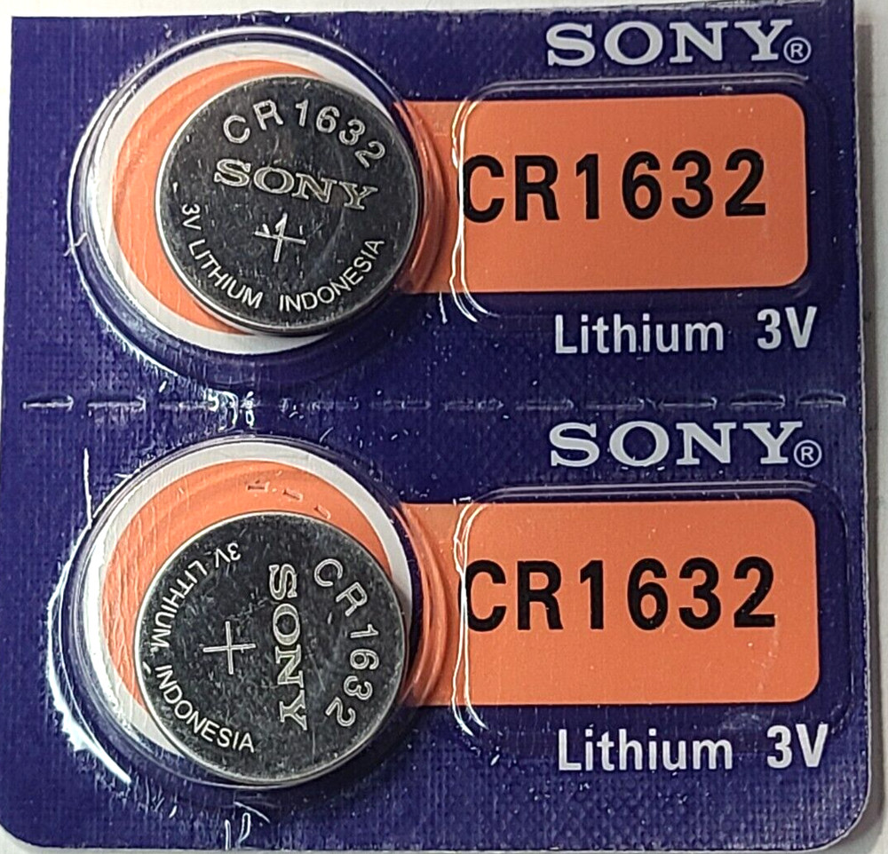 2 PK CR1632 SONY MURATA 3V LITH (GREAT EXP 2034) DL1632 ECR2032 FREE SHIP&TRAK