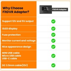 FitDVR Dash Cam Power Adapter (12-Pin) for Hyundai, Kia, Genesis. Type A #D3-038
