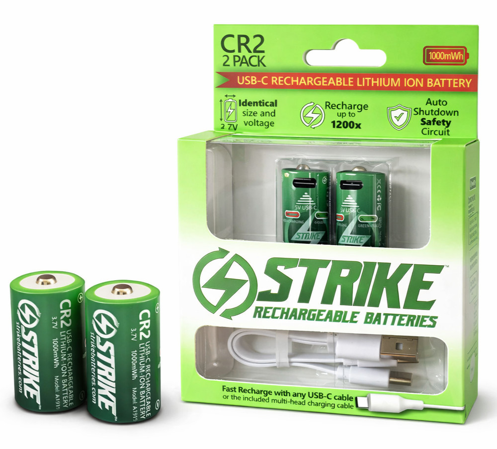 CR2 5046LC Rechargeable Li-Ion Battery Portable with USB cable 3.7V 1000mWh BMS