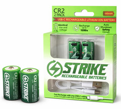 CR2 5046LC Rechargeable Li-Ion Battery Portable with USB cable 3.7V 1000mWh BMS