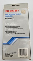 Vintage Sharp EL-1611 C Hand Held Print Display Calculator 10-Digit Printer