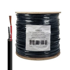 500ft Speaker Wire Audio Cable 16/2 AWG In-Wall Outdoor Direct Burial UV Black