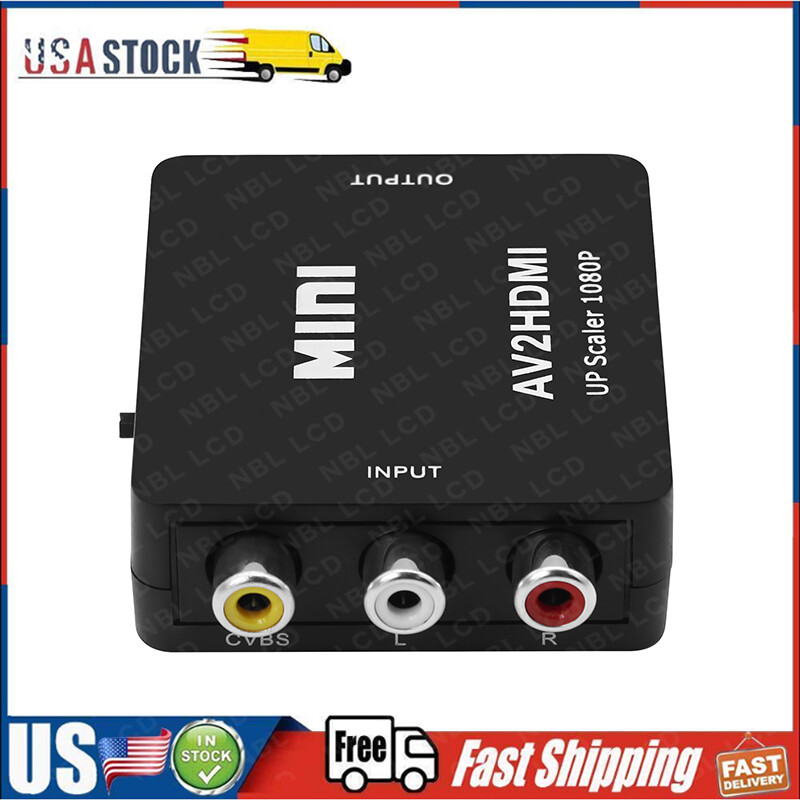 AV to HDMI Converter RCA To HDMI 1080P Mini RCA Audio Video Converter Adapter