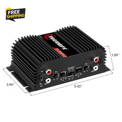 TS 400X4 400W RMS 4 Channel Car Amplifier 2 Ohm Full Range RCA Black Stereo
