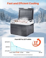 VEVOR 12V Car Refrigerator Portable Freezer 26.4QT Electric Cooler for Camping