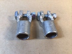 Positive & Negative 4/0 AWG Straight Barrel Top Post Battery Terminal Cable Ends