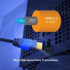 HDMI Cable Right Angle 270 Degree (6FT) Support 18GBPs 4K 60Hz HDR 2K 1080p 3D