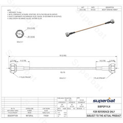 TV Coax Cable, 6 inches Slim Coax 75 Ohm RG179 with F-Type Connectors for TV, Sa