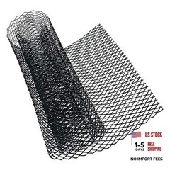 Modengzhe 40×13 Inch Car Grill Mesh Sheet – Black Painted Aluminum Alloy