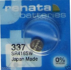 Renata 1.55V Button Cell Battery, 337 SR416SW 1 Pc