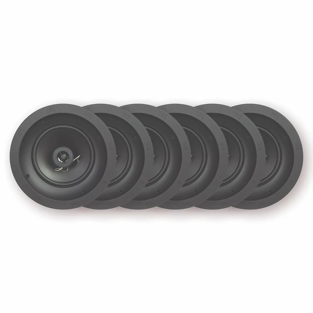 SpeakerCraft CRS6 Zero 6-1/2″ In-Ceiling Speaker – Set Of 6 Speakers W/ Grille