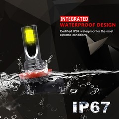 2X Yellow LED Fog Light Bulbs H11 / H8 3000K 12LEDs Waterproof Fog Light