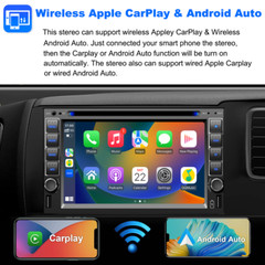 Apple Carplay Navi Car Stereo Radio DVD CD Player For standard Double Din camera