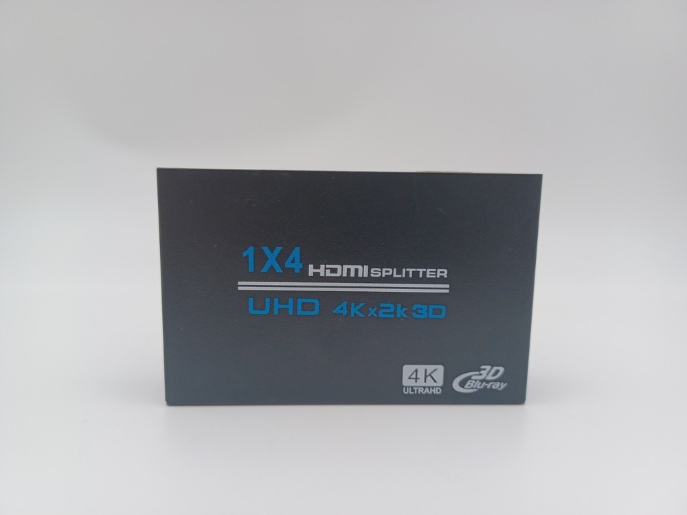 1×4 HDMI Splitter 4K UHD 30Hz Multi‑Display Mirror Hub 4 Outputs&Micro-USB Power