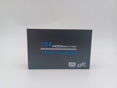 1×4 HDMI Splitter 4K UHD 30Hz Multi‑Display Mirror Hub 4 Outputs&Micro-USB Power