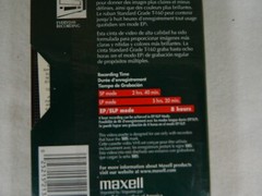 Videocassette VHS Maxell T-160 Standard Grade up to 8 hours