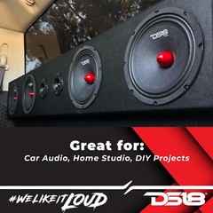 DS18 PRO-GM8.4B Car Speaker 8″ Midrange Red Aluminum Bullet 580W Max 4 Ohm 2pack