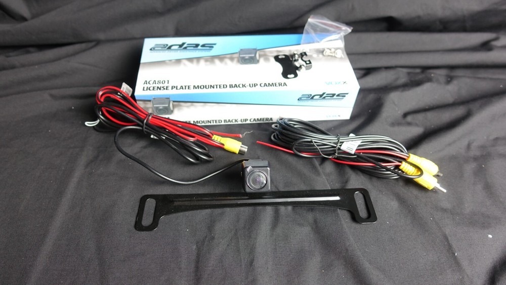 VOXX ACA801 ADAS License Plate Mounted Back-Up Rear Camera w/ Brackets NEW