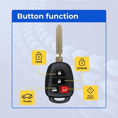 Key Fob Remote 2015-2021 Toyota Tacoma FCC: HYQ12BDP MPN: 89070-0R130 OEM Spec