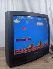 🔥 Vtg 1996 Magnavox 25” Retro Gaming Crt Tv Rear Av Inputs Television W/remote