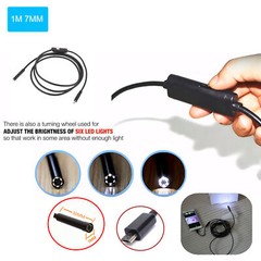 2m/5m 3in1 USB 6 LED Endoscope HD Cams Inspection Camera For Android/Laptop/PC