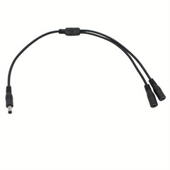 DC Splitter 1 Male 2 Female Plug, 5.5 x 2.1mm DC Power Extension Adapter Cable