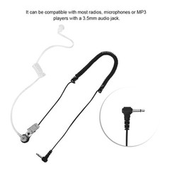 3.5mm Mono Listen Only Surveillance Acoustic Tube Earpiece Headset Anti