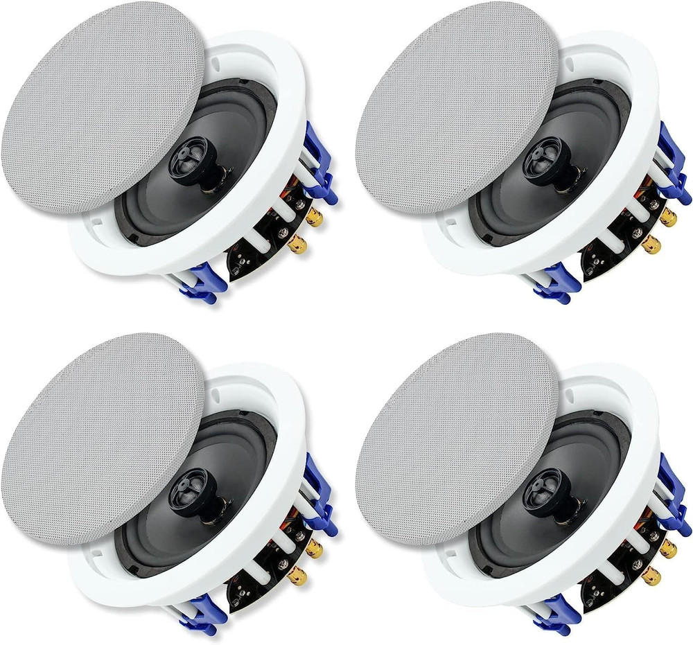 6.5 Inch 640 Watts Ceiling Speakers 2 Way Flush Mount Passive for Office,Kitchen