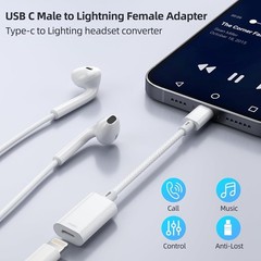 USB C to Audio Adapter Fast Charge Data 1Pc iPhone iPad Galaxy Use