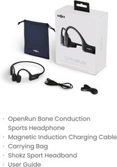 SHOKZ OpenRun – Open-Ear Bluetooth Standard Size+Magnetic Charging, Black