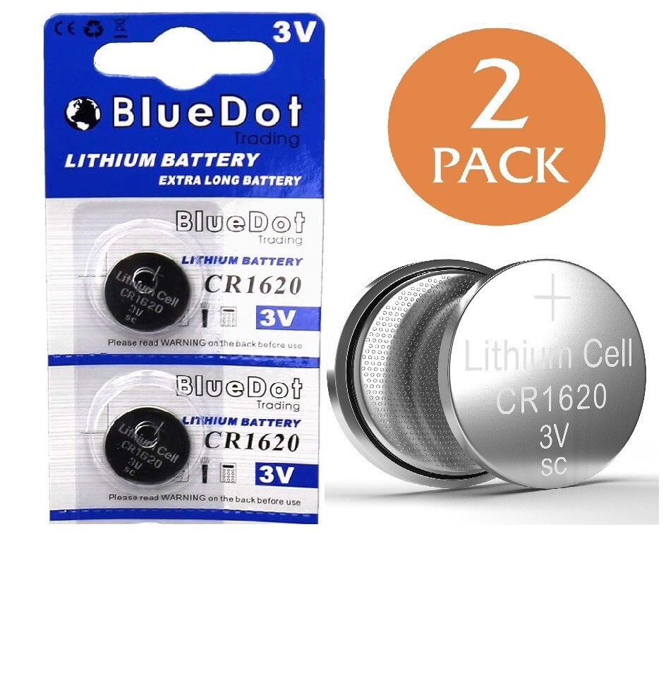 2 Pack *Exp. 2028* CR1620 3V Watch Remote Battery ECR1620 KCR1620 DL1620 5009LC