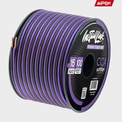 16 AWG Gauge Speaker Wire Cable Stereo, Car or 100 Feet, Frosted Purple/Black