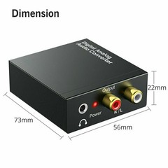NEW Optical Coaxial Toslink Digital to Analog Audio Converter Adapter RCA L/R