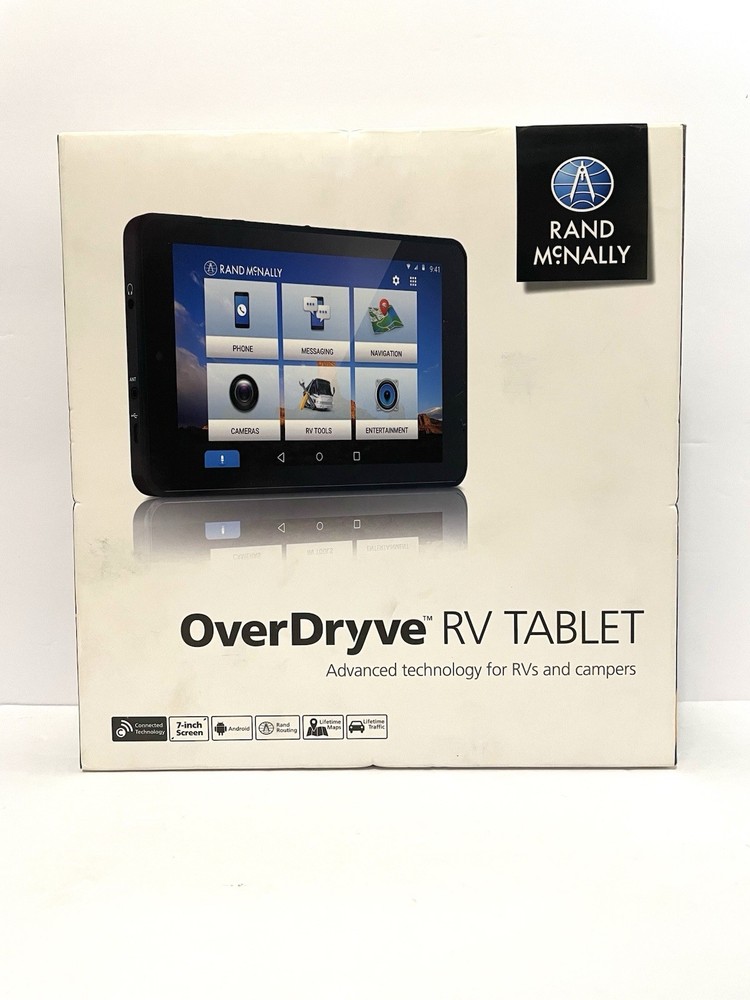 RAND MCNALLY OVERDRYVE RV GPS TABLET W/ DASH CAM