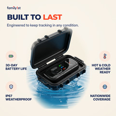 Family1st 4G Real-Time Mini GPS Tracker for USA with Weatherproof Magnetic Case