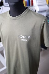 Custom Khaki T-Shirt with Embroidered Call Sign and Name Sizes S-3XL
