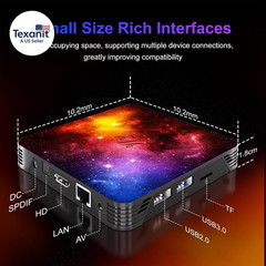 Android 14.0 TV Box 4GB RAM 64GB ROM, Support 4K Dual-Wifi 2.4G/5G Quad-Core Sma