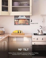 Sylvox 15.6″ Mini TV 12Volt TV 90° Flip Down ±45° Rotatable 1080P Kitchen Yacht