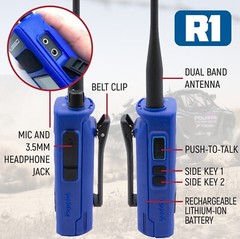 Rugged R1 Business Band Handheld – Digital and Analog Walkie Talkie VHF and UHF