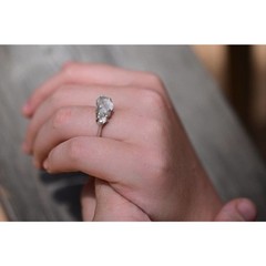 Alternative Engagement Ring Raw rustic Boho Promise Ring dainty unique s…