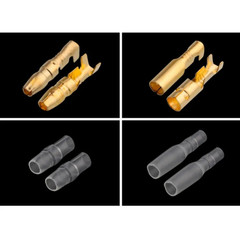 50 Sets 4mm Bullet Crimp Terminals Male Female Wire Connectors Kit – NEW