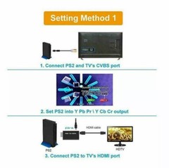 PS2 to HDMI Video Converter Adapter with 3.5mm Audio Output for HDTV Monitor US