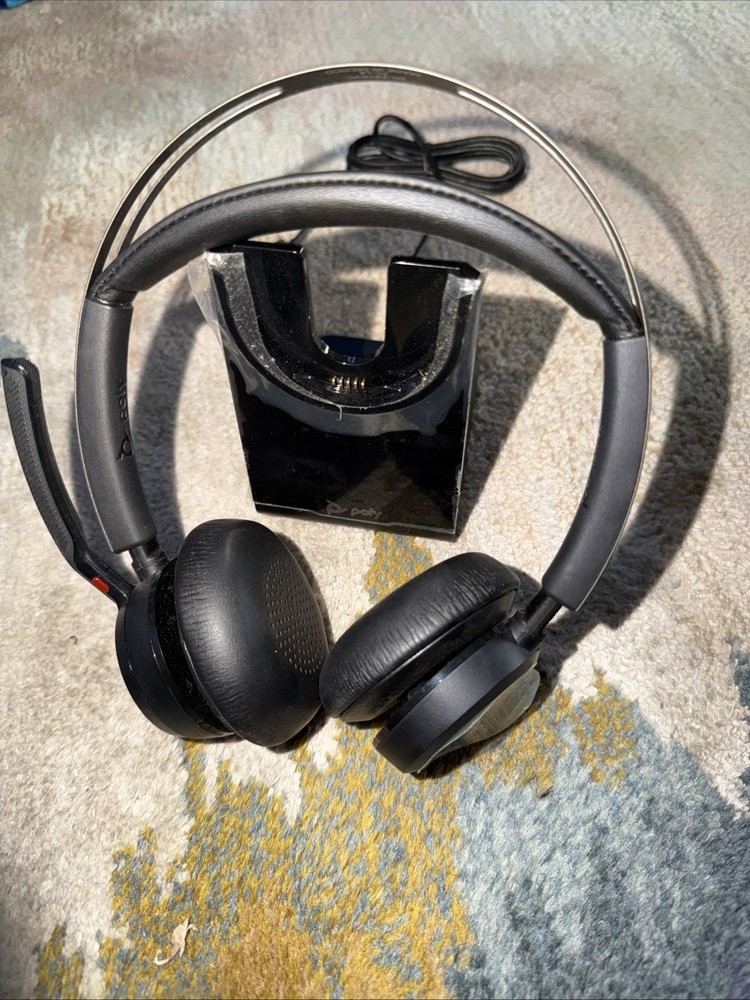 Poly Voyager Focus 2 Bluetooth Headset UC w/Stand NEW in BOX